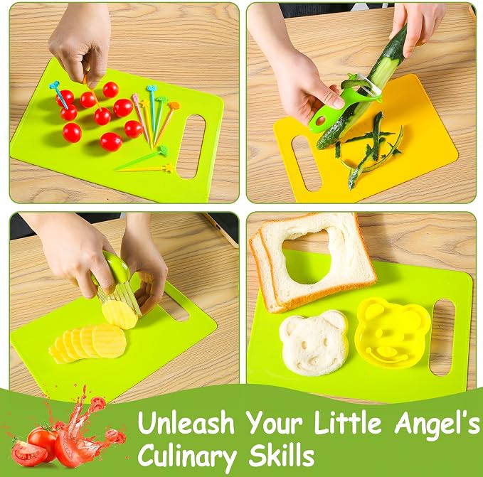 46Pcs Kids Knife Set for Real Cooking | Montessori Kitchen Tools | Age 4-12 - Image 5