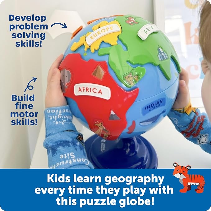 Learning Resources Puzzle Globe - Earth Montessori Toys, Preschool Classroom Must Haves, STEM World Puzzles, Educational Geography Games, Fine Motor Skills, Gifts for Boys and Girls - Image 3