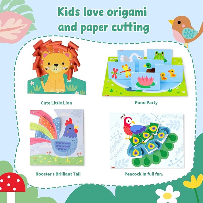 JoyCat Scissor Skills Activity Kit, Toddler Scissors Ages 3-5, Animals - Image 4