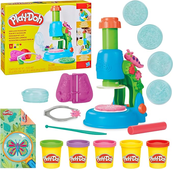 Play-Doh Light & Look Microscope for Kids, Electronic Preschool Toys for Girls & Boys, 9 Accessories & 5 Colors, Back to School Gifts, Ages 3+ - Image 14