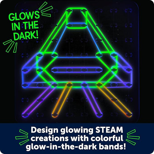 Learning Resources STEM Explorers Geo-Glow Art Kit - Glow in The Dark Toys, Kids Art Display, Homeschool, Fine Motor Skills, Critical Thinking for Kids - Image 2