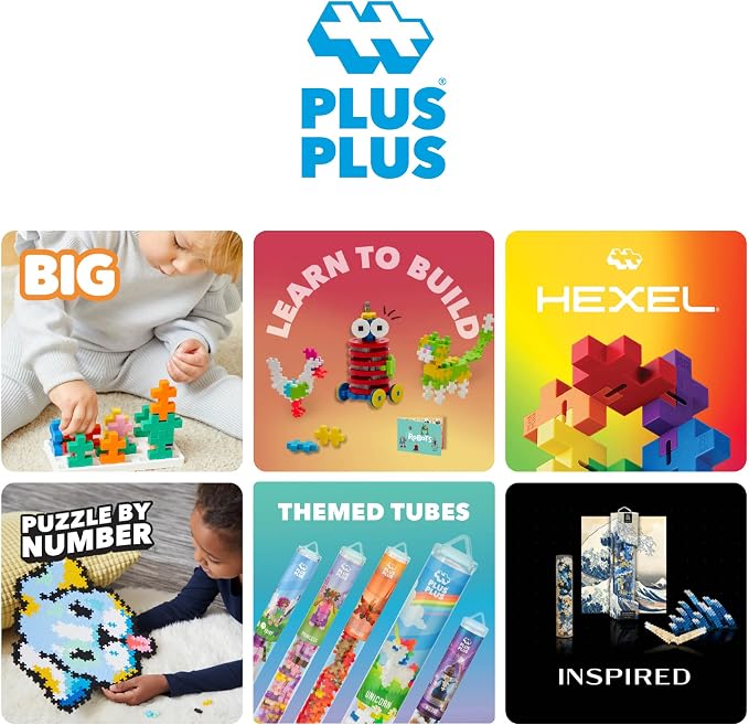 PLUS PLUS Patriotic Mix Tube - Mini Interlocking Building Blocks Set - Image 7