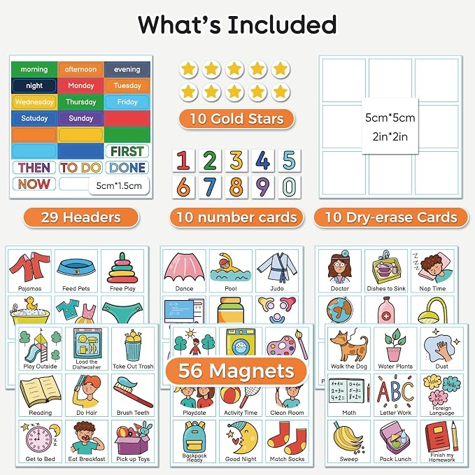 Magnetic Visual Schedule for Kids - Image 3