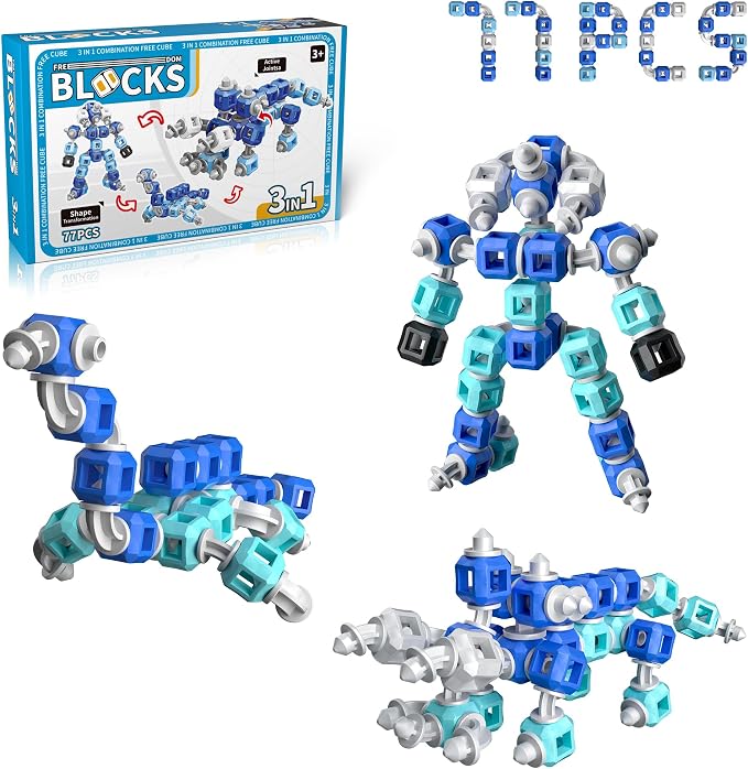 Creative 3-in-1 Robot STEM Toys for 4 5 6 7 8+ Year Old Kids Birthday Gifts by iLacven