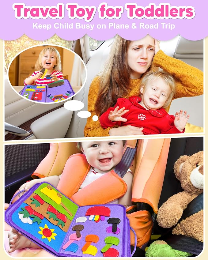 Exorany Busy Board Montessori Toys for Toddler Boy Girl Gifts Busy Book - Image 2