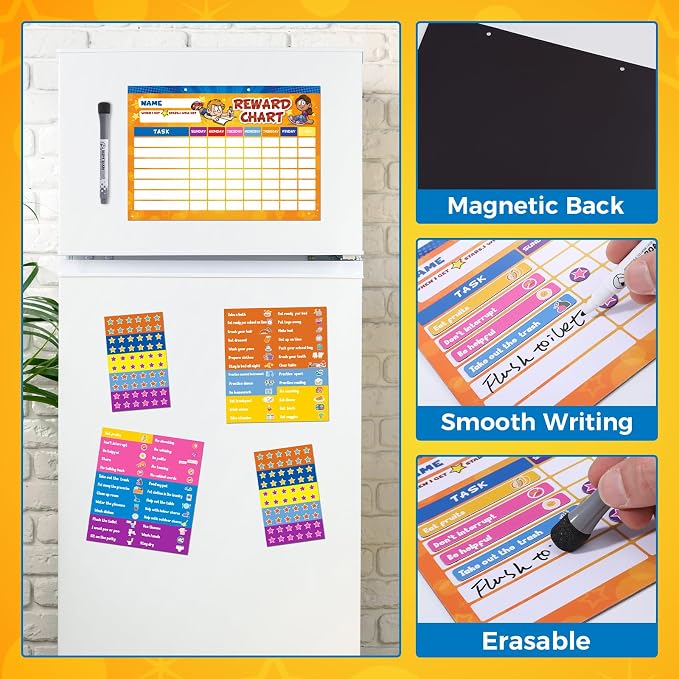 Thboxes 52 Chore Reward Chart for Kids, Cartoon Magnetic Behaviour Board - Image 3