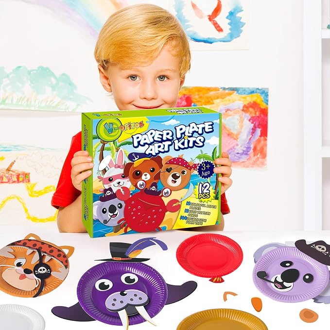 V-Opitos 12 Pack Paper Plate Arts and Crafts Kits for Kids - Image 5
