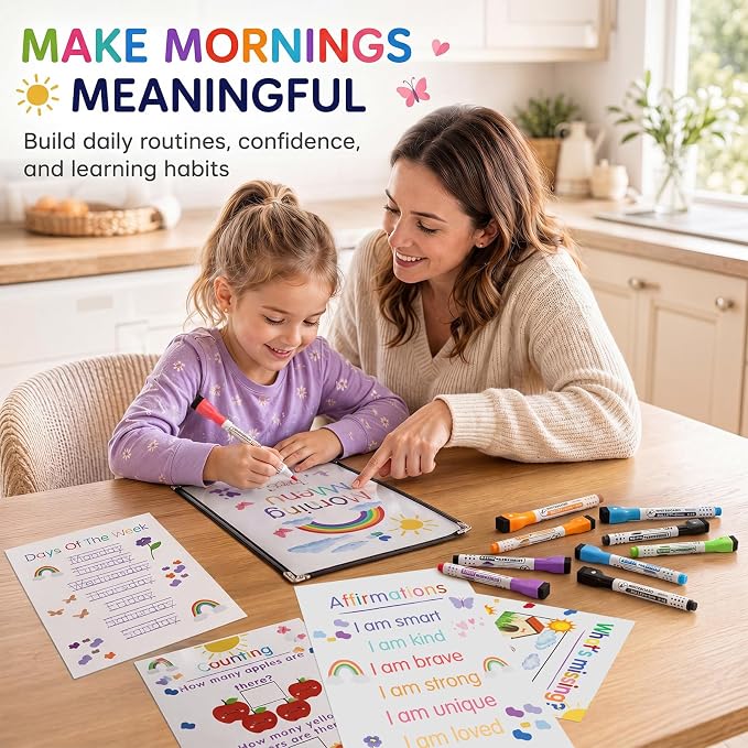 Hushee 31 Pcs Homeschool Morning Menu Kit for Toddler Kindergarten - Image 7