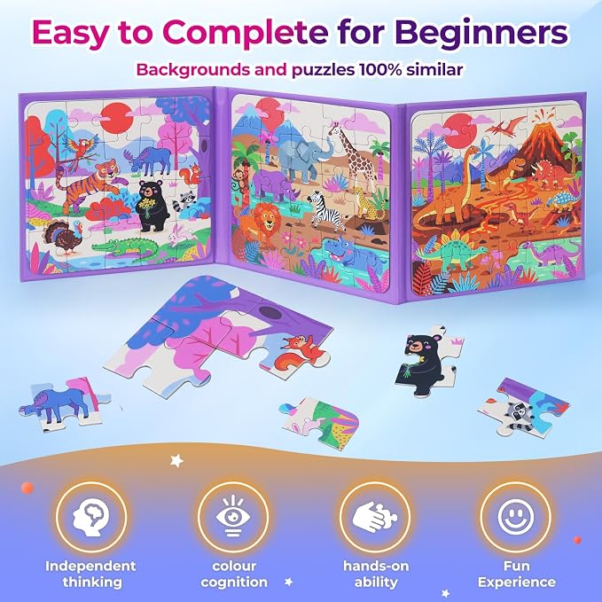Nattork Magnetic Puzzle for Toddlers Boys Girls 3-5 4-8 5-6 Kids Puzzles - Image 9