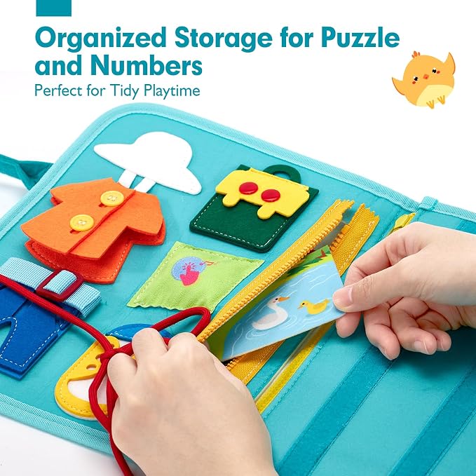 hahaland Busy Board for Toddlers Girls Montessori Toys for 3+ Year Old - Image 6