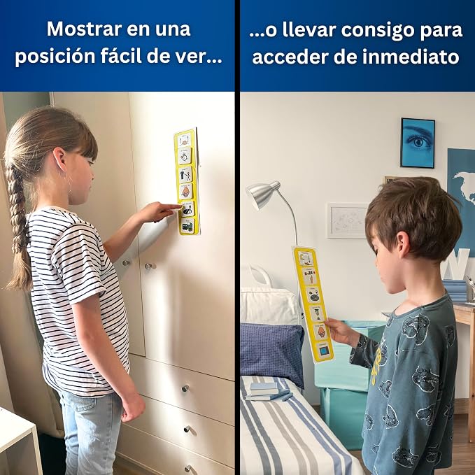 Bedtime Routine Kids Daily Schedule – Visual Schedule for Kids with Autism – Calendar Pocket Chart – Autism Learning Materials – Special Education (Spanish) - Image 4