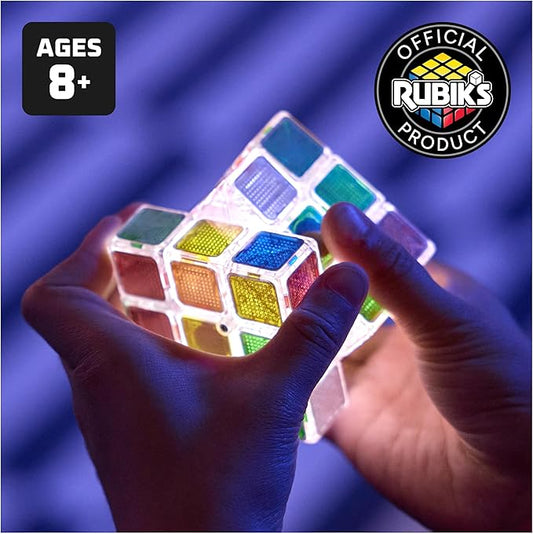 Rubik’s Cube, Pulse Cube, Light-Up Brain Teaser Puzzle for Speed Cubers, Solve The Puzzle Before The Lights Turn Off, Problem-Solving Brain Teaser & Fidget Toy for Adults, Teens, Kids Ages 8 & Up
