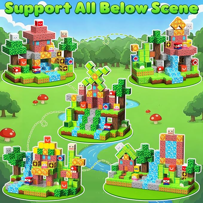 100PCS Magnetic Blocks, Building Cubes, Boys Kids Gifts Toys - Image 3
