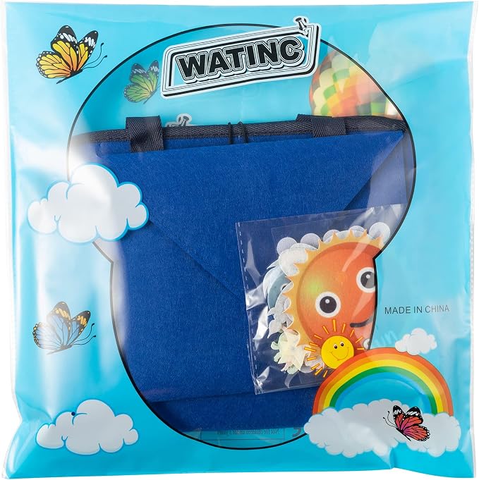 WATINC Travel Felt Board Story Set - 25PCS Portable Felt Board Educational Birthday Gift for Boys & Girls, Themed Storytelling Preschool Early Learning Interactive Play Kit for Toddlers (Space) - Image 7