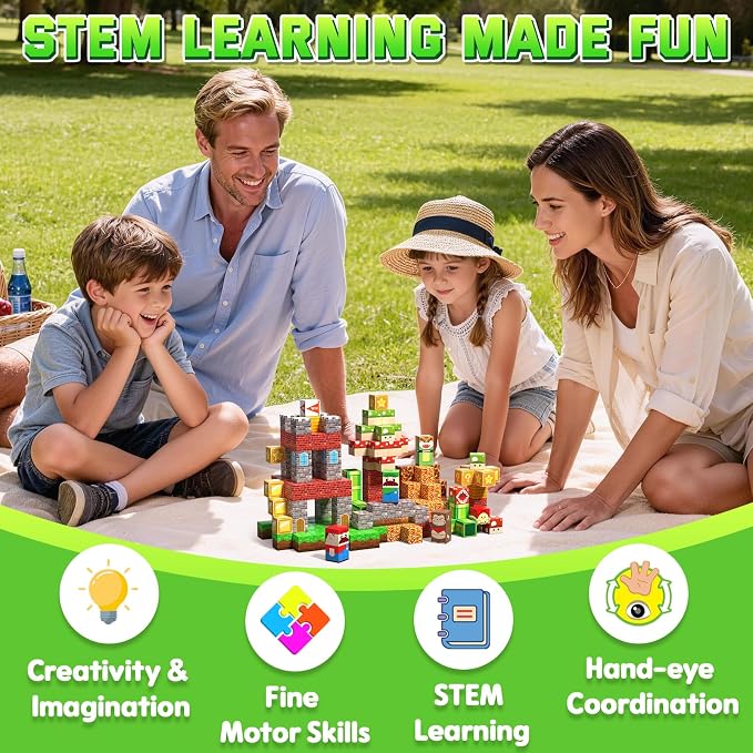 100PCS Magnetic Blocks, Building Cubes, Boys Kids Gifts Toys - Image 6