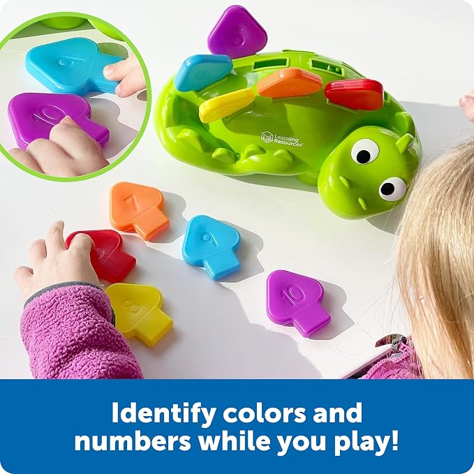 Learning Resources Steggy the Fine Motor Dino - 11 Pieces, Ages 18+ Months Toddler Learning Toys, Fine Motor and Sensory Toy, Toddler Montessori Toys, Dino Toys, Preschool Toys - Image 4