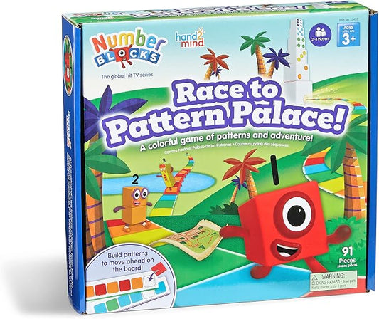 hand2mind Numberblocks Race to Pattern Palace! Board Game, Ages 3+ by hand2mind