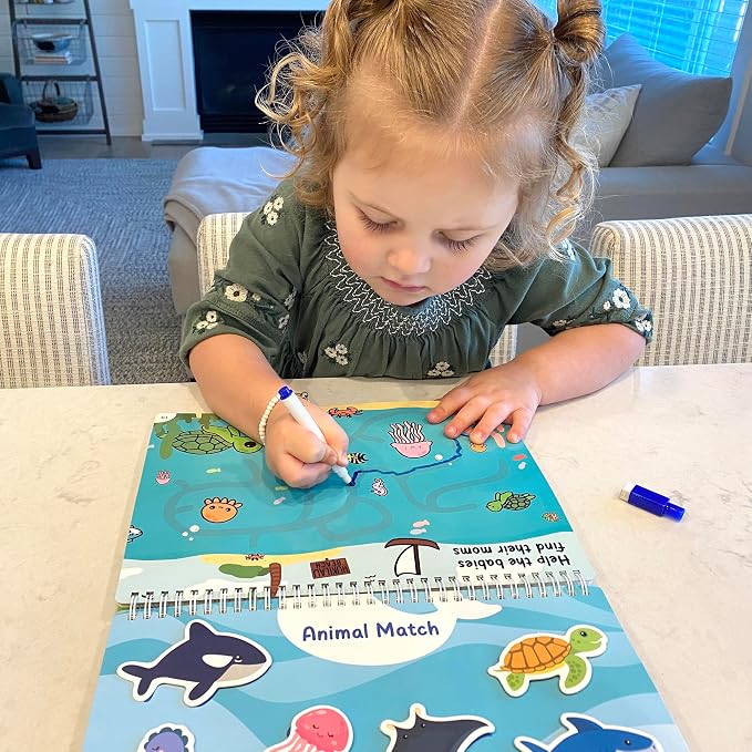 BenBen Busy Book for Toddlers 3-5, Pre-Assembled, 30 Pages, Airplane Toys - Image 7