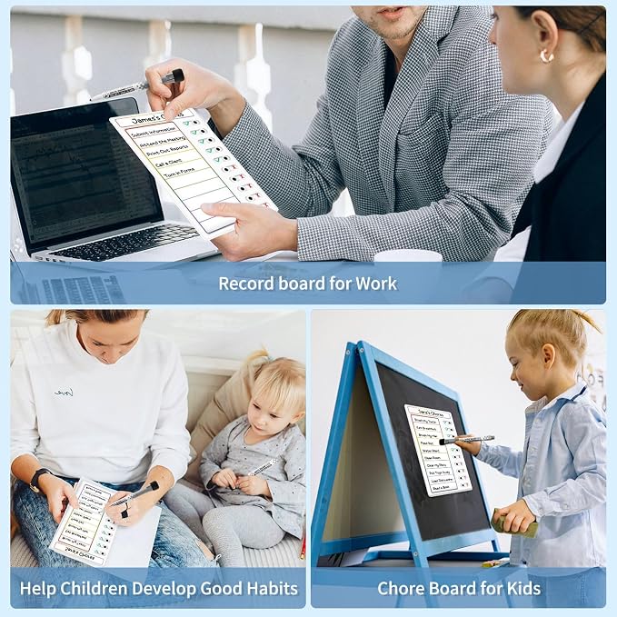 4 Pcs Chore Chart for Kids: Dry Erase My Chores Slider Chart, Magnetic Visual Schedule for Fridge, Kids Daily Checklist - ADHD Tools: to Do List and Routine Chart for Multiple Kids (Rainbow 4-Pack) - Image 5