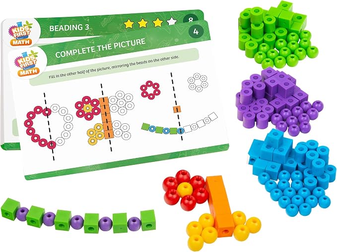Kids First Math: Lacing Beads Math Kit w/Activity Cards | Develop Skills in Counting, Sorting, Sequencing, Pattern Recognition | Visual Hands-on Math for at-Home or Classroom Learning, Ages 3+ - Image 2
