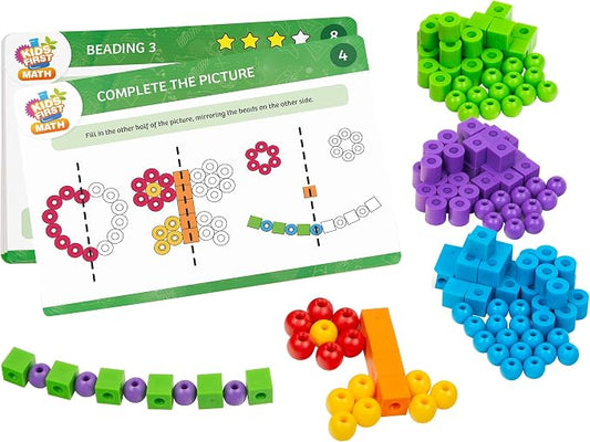 Kids First Math: Lacing Beads Math Kit w/Activity Cards | Develop Skills in Counting, Sorting, Sequencing, Pattern Recognition | Visual Hands-on Math for at-Home or Classroom Learning, Ages 3+ - Image 2