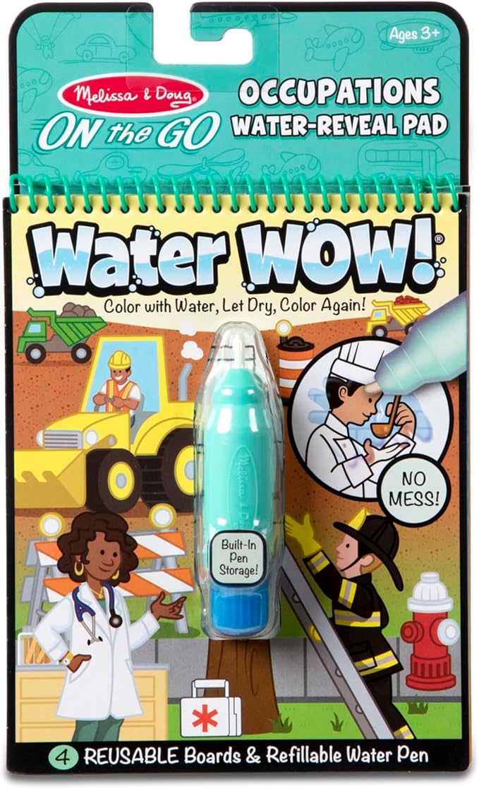 Melissa & Doug On The Go Water Wow! Reusable Water-Reveal Activity Pad- Occupations by Unknown