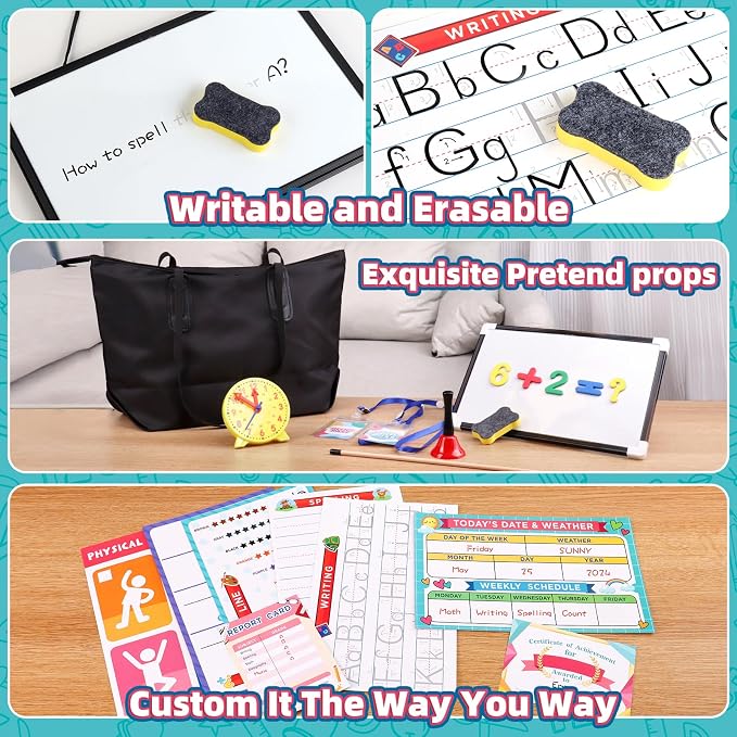 wookidel Pretend Play Teacher Set for Kids, Pretend Play Toy School Stuff - Image 6