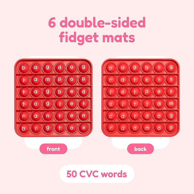 Word Pop CVC Words Mats for Classrooms (Pack of 6) Learn to Read in Weeks - Image 4