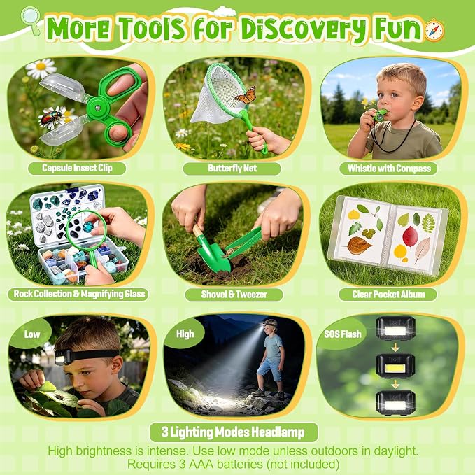 Meaicezli Kids Explorer Kit with Bug Catcher for Camping for Kids Age 4-12 - Image 5