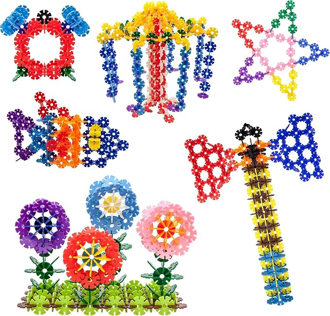 PicassoTiles Building Chips 600 Pieces Interlocking Construction Chips Creative Disc Block Toy Set STEM Learning Toys for Early Education and Child Brain Development Kids Boys Girls Age 3 and Up PTF60 by PicassoTiles