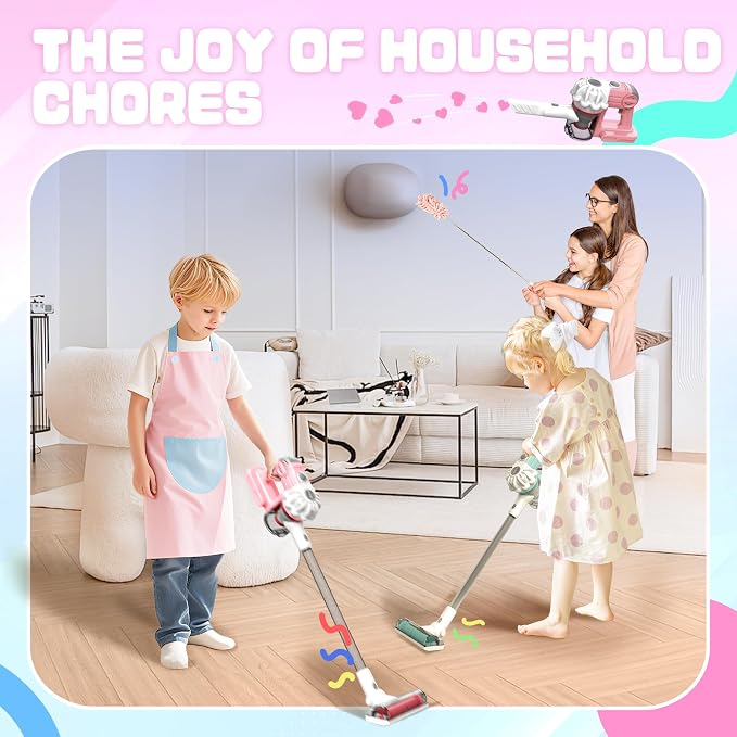 SMILESSKIDDO 3-in-1 Kids Vacuum that Really Works, Toy Vacuum for Kids - Image 4