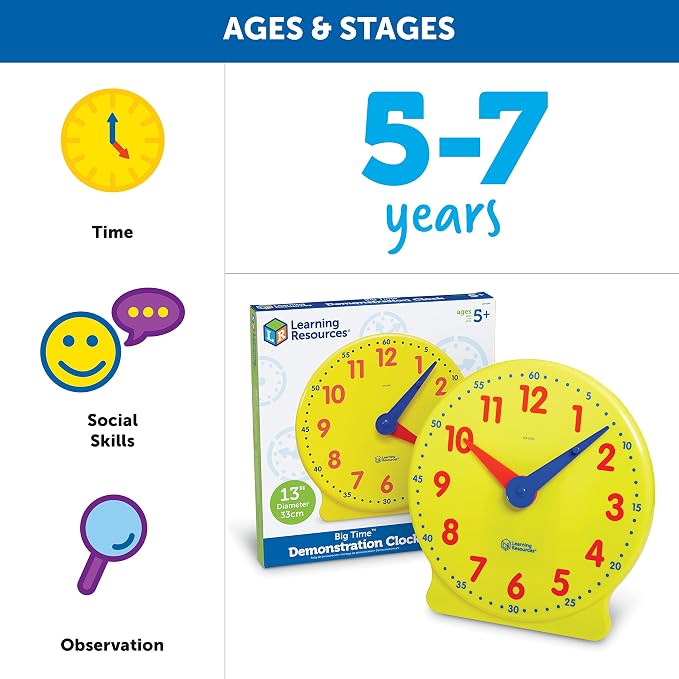 Learning Resources Big Time Demonstration Clock - Image 5