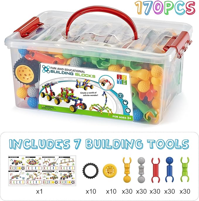 Building Toys for Kids Ages 4-8, STEM Toys for 3 4 5 6 7+ Year Old Boy Gift - Image 2