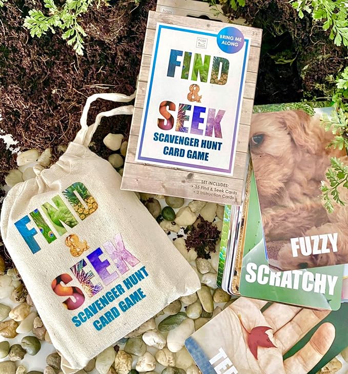 Hapinest Find and Seek Scavenger Hunt Card Game, Indoor Outdoor Activities for Kids Toddler & Family, Beach Camping Travel Car Games for Road Trips, Kids Scavenger Hunt Game Age 3 4 5 6 Years Old & Up - Image 3