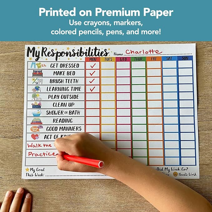 Tiny Expressions Responsibility Chart for Kids Ages 3, 4, 5, and 6 - Image 5