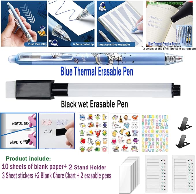 Chore Chart for Adults Kids Chore Chart Plastic Checklist Board Daily to Do List My Chores Task Board Sliding Routine Chart for Kids Rv Reminder with 10 Detachable Cardstock and 2 Markers - Image 9
