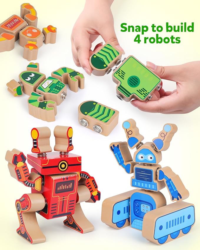 Coogam Fine Motor Building Robot Blocks for 3 4 5 Years Old Kids - Image 2