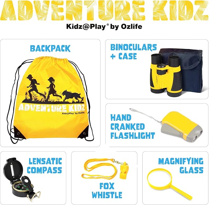 Adventure Kidz Yellow Outdoor Exploration Kit for Children - Image 2