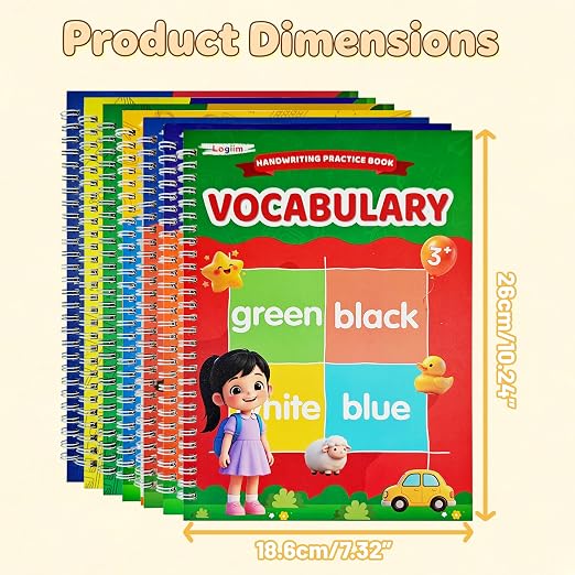 7 Magic Grooved Writing Books, Large Reusable 3D Grooved Writing Practice - Image 7