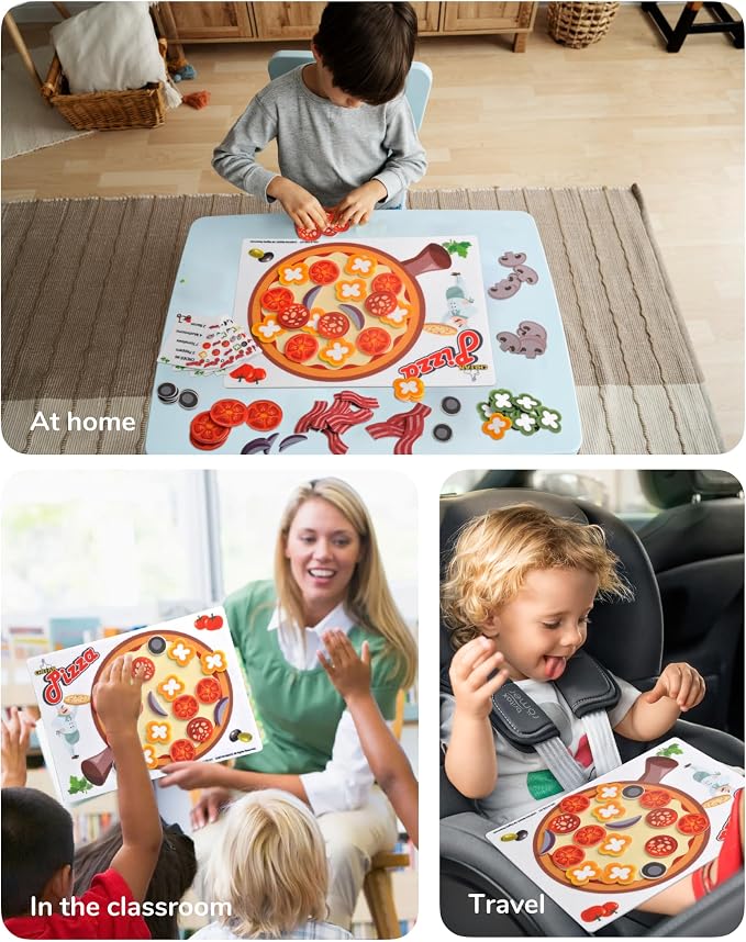 CHEFAN Pizza Counting Toddler Toys, Toddler Number Learning Toys, Preschool Math Games, Manipulatives for Preschool (Pack of 2) - Image 5
