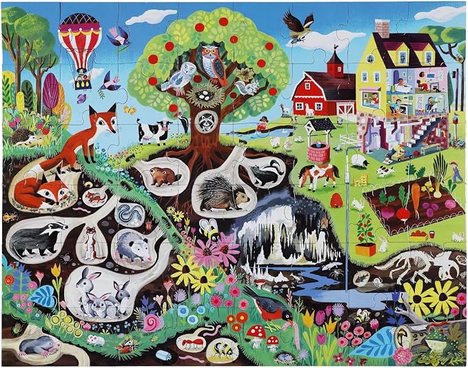 eeBoo 48 Piece Giant Floor Puzzle - Within The Country Children's Puzzle Countryside, Large Pieces for Small Hands to Develop Motor Skills - Image 2