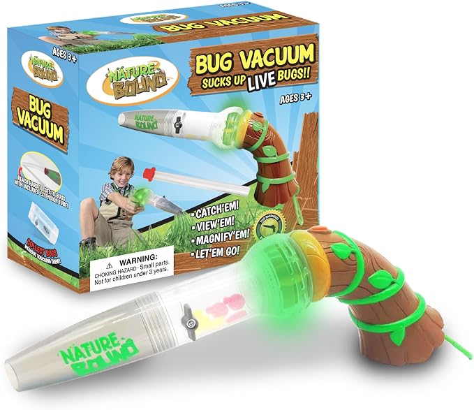 Nature Bound Bug Catcher Toy, Eco-Friendly Bug Vacuum, Catch and Release Indoor/Outdoor Play, Ages 3 to 12, Complete Kit for Kids (Upgraded Style) by NatureBoundToys