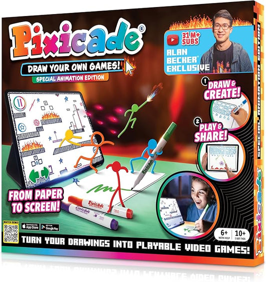 Pixicade! Special Animation Edition - Alan Becker | Turn Drawings Into Playable Video Games! | Doodle & Draw, Snap Play & Share Instant Video Games! | Mobile Video Game Maker | Ages 6 and Up