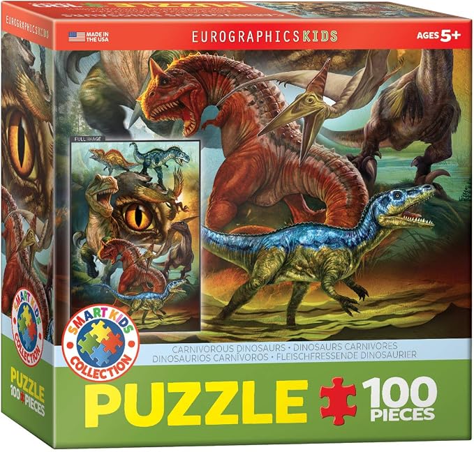 EuroGraphics 6100-0359 Carnivorous Dinosaurs 100-Piece Puzzle by EuroGraphics