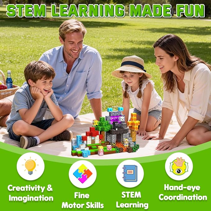 208PCS Magnetic Blocks, Building Cubes, Boys Kids Gifts Toys - Image 6