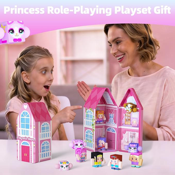 GobiDex Magnetic Travel Toys Figures Set with a Portable Tin for Girls 3+ - Image 4
