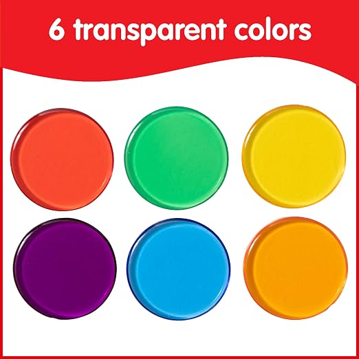 edxeducation Transparent Counters, Set of 500, 6 colors - Image 8