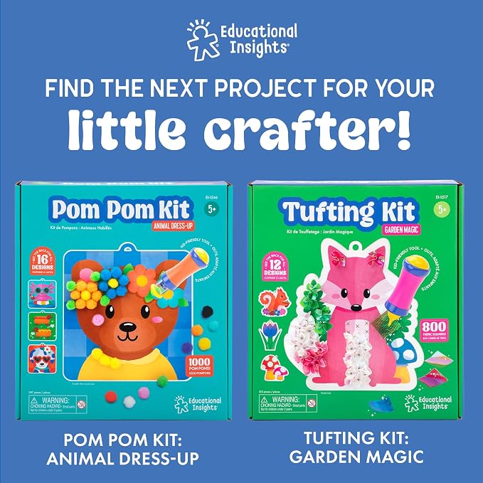 Educational Insights Jumbo Gem Kit - DIY Crafts for Kids Ages 4-8, Mess Free Toddler Arts and Crafts, Diamond Painting Kits for Kids 5-7, Beginner Paint By Gem Art Kits, Sticker Diamond Craft Kit - Image 6