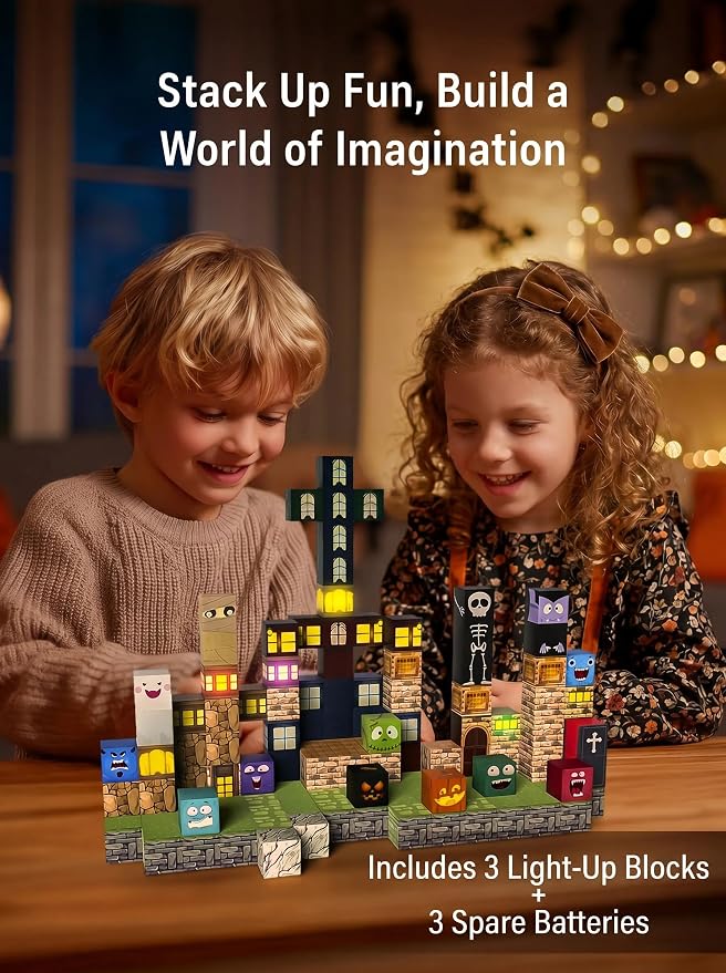 Veecafiodi 137PCS Magnetic Building Blocks with Lights, Magnetic Blocks Building Set for Kids Ages 4-8, STEM Building Toys for Boys Girls, Birthday Gift - Image 4