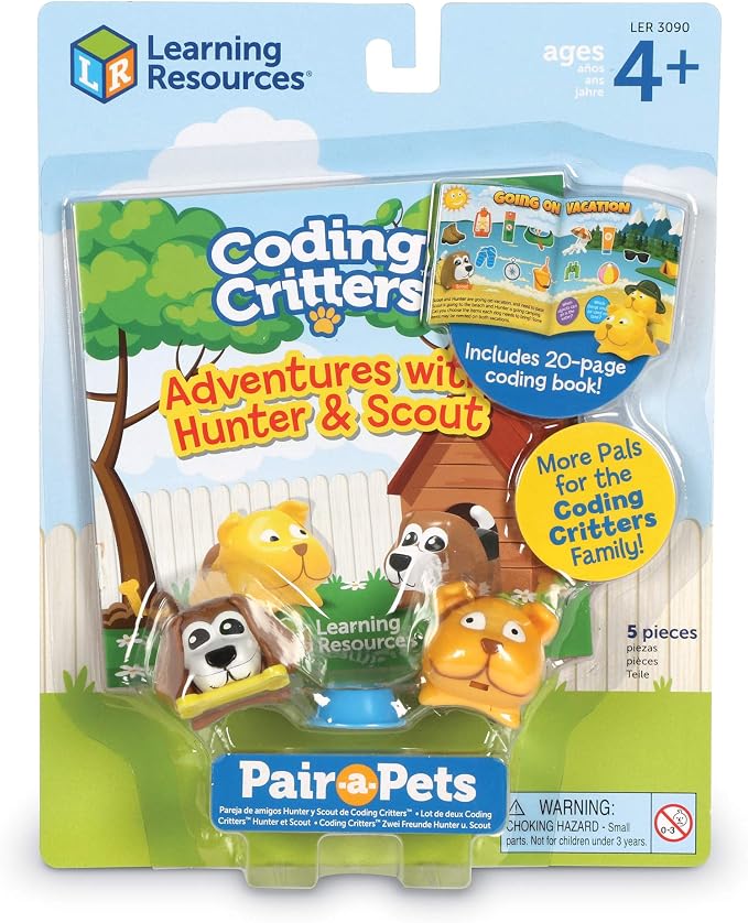 Learning Resources Coding Critters Pair-A-Pets Dogs Hunter & Scout - Image 3